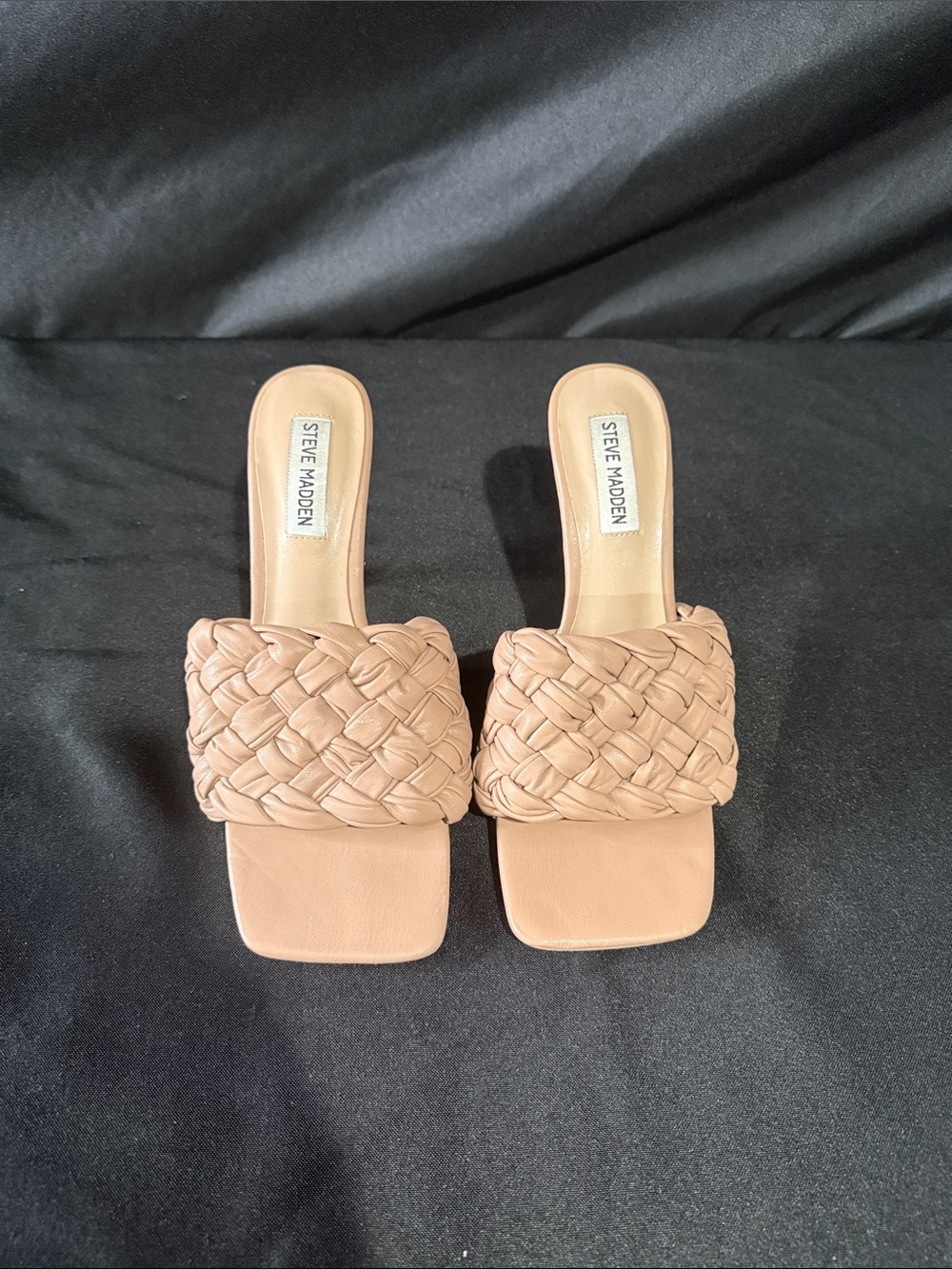 Steve Madden Nude Braided Slide Mules